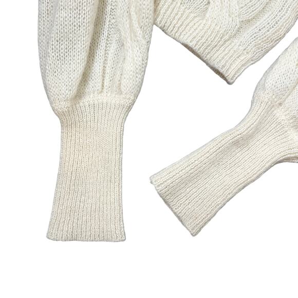 Greta Boldini Eclaire Ivory Mohair Merino Wool Balloon Sleeve Sweater XS Italy - Picture 11 of 16
